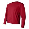 100% Polyester Moisture-Wicking Long-Sleeve T-Shirt (788) Red, 2XL view 3