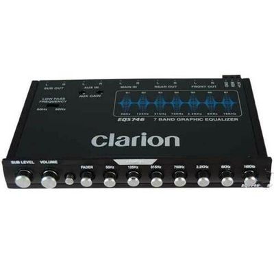 Clarion EQS746 7-Band 1/2-DIN Graphic Equalizer/Crossover