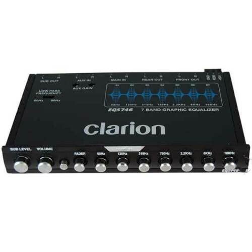 Clarion EQS746 7-Band 1/2-DIN Graphic Equalizer/Crossover