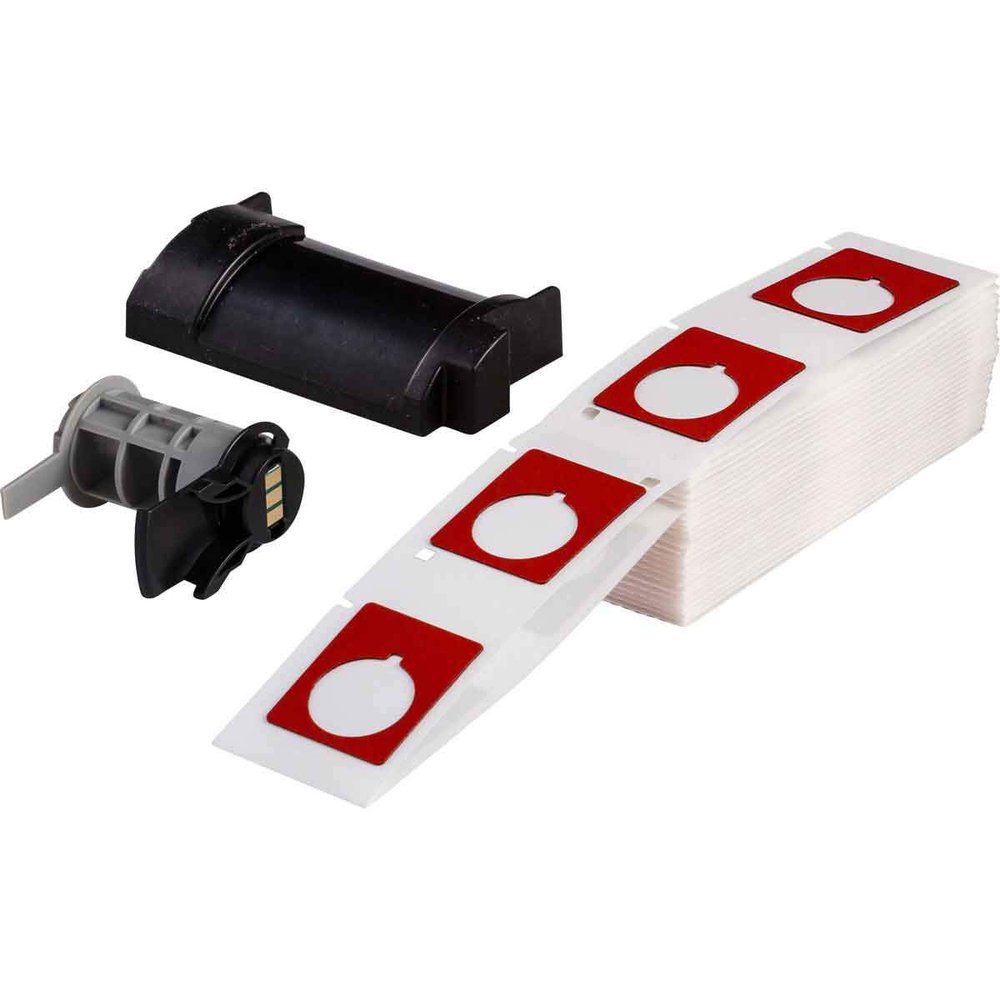 Brady PTLEP-167-593-RD 1.5" Height, 1.2" Width, B-593 Adhesive-Taped Polyester, Red Color Raised Panel Labels For TLS Printers (Pack Of 100)