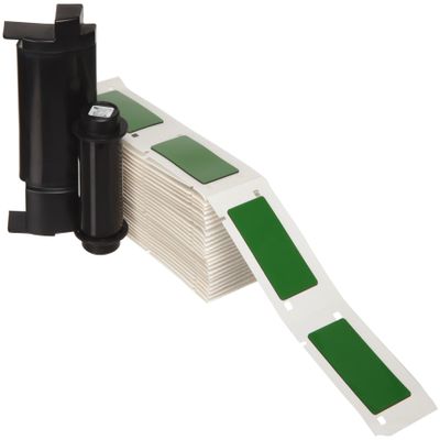 Brady PTLEP-173-593-GN 1" Height, 2" Width, B-593 Adhesive-Taped Polyester, Green Color Raised Panel Labels For TLS Printers (Pack Of 100)