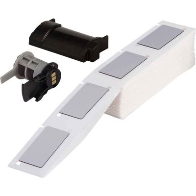 Brady PTLEP-173-593-SL 1" Height, 2" Width, B-593 Adhesive-Taped Polyester, Silver Color Raised Panel Labels For TLS Printers (Pack Of 100)