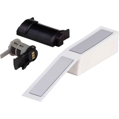 Brady PTLEP-174-593-SL 1" Height, 4" Width, B-593 Adhesive-Taped Polyester, Silver Color Raised Panel Labels For TLS Printers (Pack Of 50)
