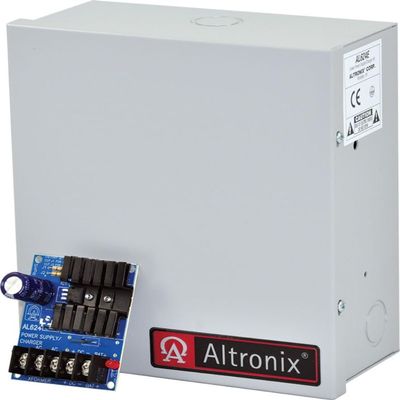 Altronix AL624E Linear Power Supply Charger with Enclosure, Single Class 2 Output, Switch Selectable 6VDC-12VDC-24VDC, 6VDC or 12VDC @ 1.2 Amp Supply Current or 24VDC @ 0.75 Amp Supply Current