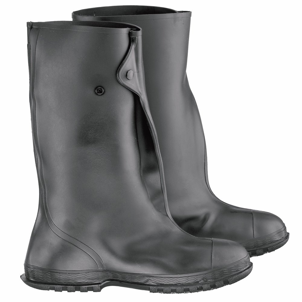 OnGuard 86030 Heavy Flex-O-Thane/PVC Men's Overshoe with 4-Way Cleated Outsole, 17" Height, Black, Size 2X