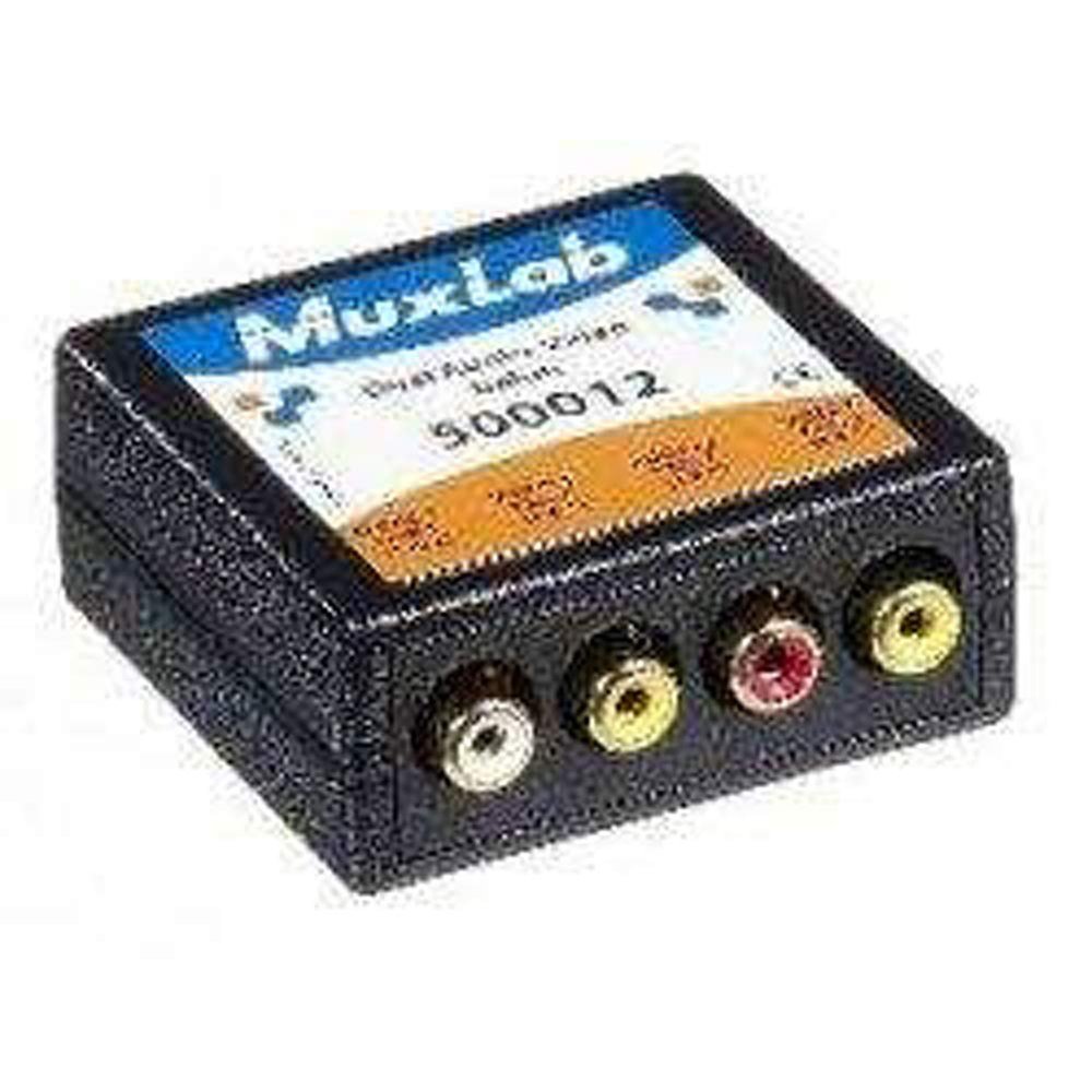 Muxlab Dual Audio-Video Balun, 4x RCA Connectors