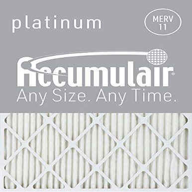 Accumulair Platinum 20x22x1 (19.75x21.75) MERV 11 Air Filter/Furnace Filters (4 pack)