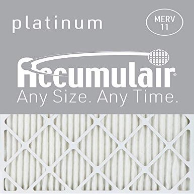 Accumulair Platinum 20x22x1 (19.75x21.75) MERV 11 Air Filter/Furnace Filters (4 pack)