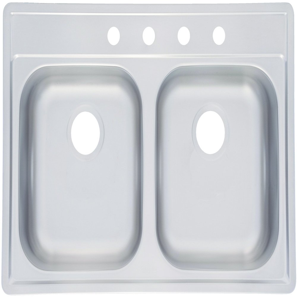 Kindred FDS804NB Large Double Bowl Stainless Steel 33x22in. Topmount Sink