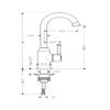 hansgrohe Talis C Stainless Steel Bar Kitchen Faucet, Bar Sink Faucet Single Hole, Faucet for Kitchen Sink, Stainless Steel Optic 04217800 view 3