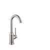 hansgrohe Talis C Stainless Steel Bar Kitchen Faucet, Bar Sink Faucet Single Hole, Faucet for Kitchen Sink, Stainless Steel Optic 04217800 view 4