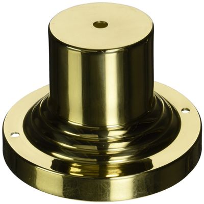 Livex Lighting 2001-02 Outdoor Light Pier Mount Adaptors, Polished Brass, 5.75"L x 5.75"W x 3.25"H