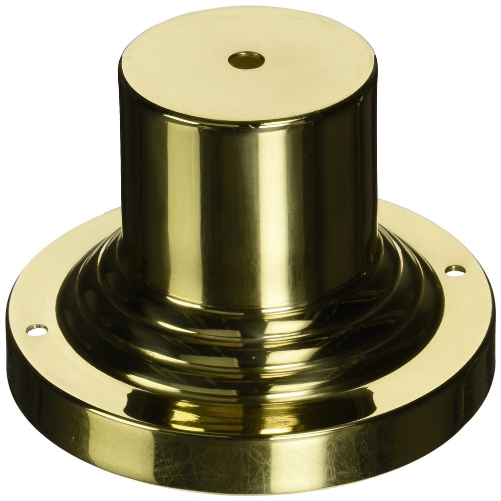 Livex Lighting 2001-02 Outdoor Light Pier Mount Adaptors, Polished Brass, 5.75"L x 5.75"W x 3.25"H