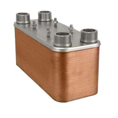 BRAZETEK 80 Plate Heat Exchanger Brazed Plate - Stainless Steel SS 316L, Dimensions 5x12, Ports 1-1/4" MNPT Hydronic Heating, Radiant Floor Heat, Domestic Hot Water Heating, Snow Melt, Oil Cooling