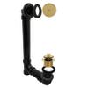 Westbrass Twist & Close Sch. 40 ABS Bath Waste with One-Hole Elbow, Polished Brass, D49411-01 view 1