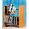 Solid Oak 2 Row Dowel Cd Rack view 1