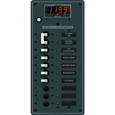 20830-BLUE SEA 8406 BREAKER PANEL AC 10 POS MAIN