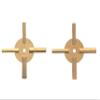 SE Universal 4 Prong Brass Clock Key for Winding Clocks, Odd and Even Numbers (2 PC.) - JT6336-2 view 1