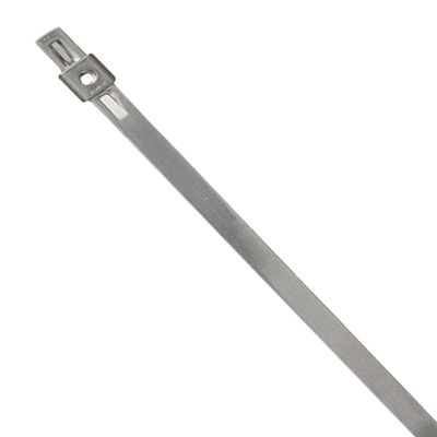 BAND-IT AS4129 Tie-Lok 1/4" Wide x 0.015" Thick x 16.5" Length, 316 Stainless Steel Smooth ID Tie With A Low Profile (100 Per Bag)