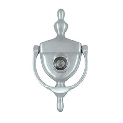 Deltana DKV630U26D Door Knocker with Viewer 1-3/4-Inch Max Door Thickness