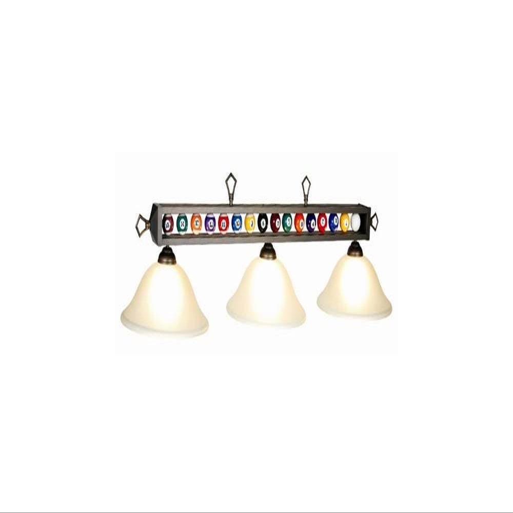 3 Light Billiard Ball Light Finish: Bronze/Amber