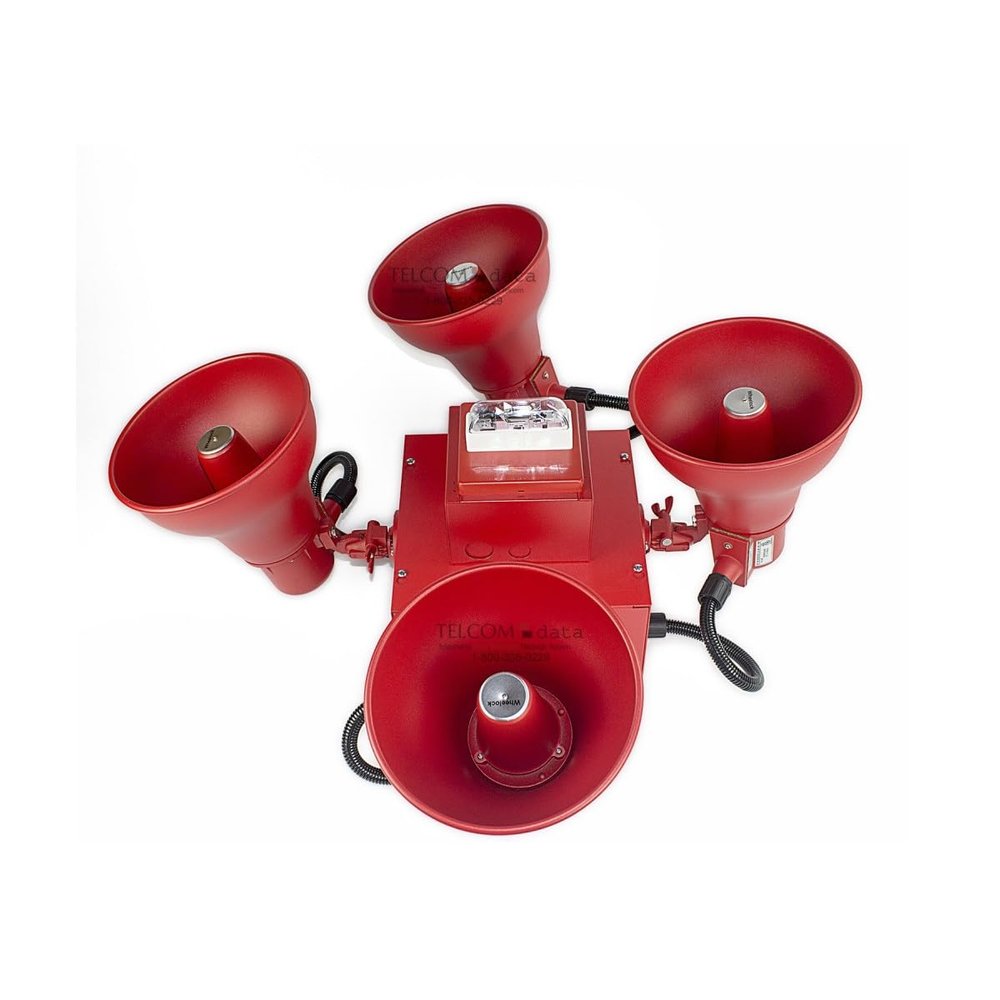 Wheelock - STH-4R24MCCH-FR - STH Speaker/Strobe Cluster, 4 STH-15-SR, RSS-24MCCH, Fire, Red