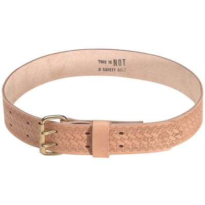 Klein Tools Tool Belt, Heavy-Duty Leather Work Belt for Contractors, Construction, Carpenters, Electricians, Framers, Ironworkers