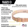 Klein Tools Tool Belt, Heavy-Duty Leather Work Belt for Contractors, Construction, Carpenters, Electricians, Framers, Ironworkers view 2