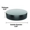Isolate It: Sorbothane Vibration Isolation Circular Pad 50 Duro (.25" Thick 2.25" Dia.) - 8 Pack view 2