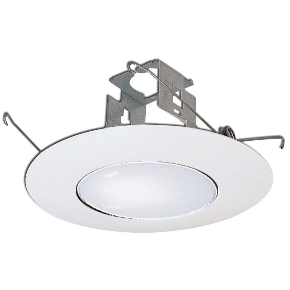 Nora NP-322 - 6 in. - White Alabite Shower Trim with Bracket
