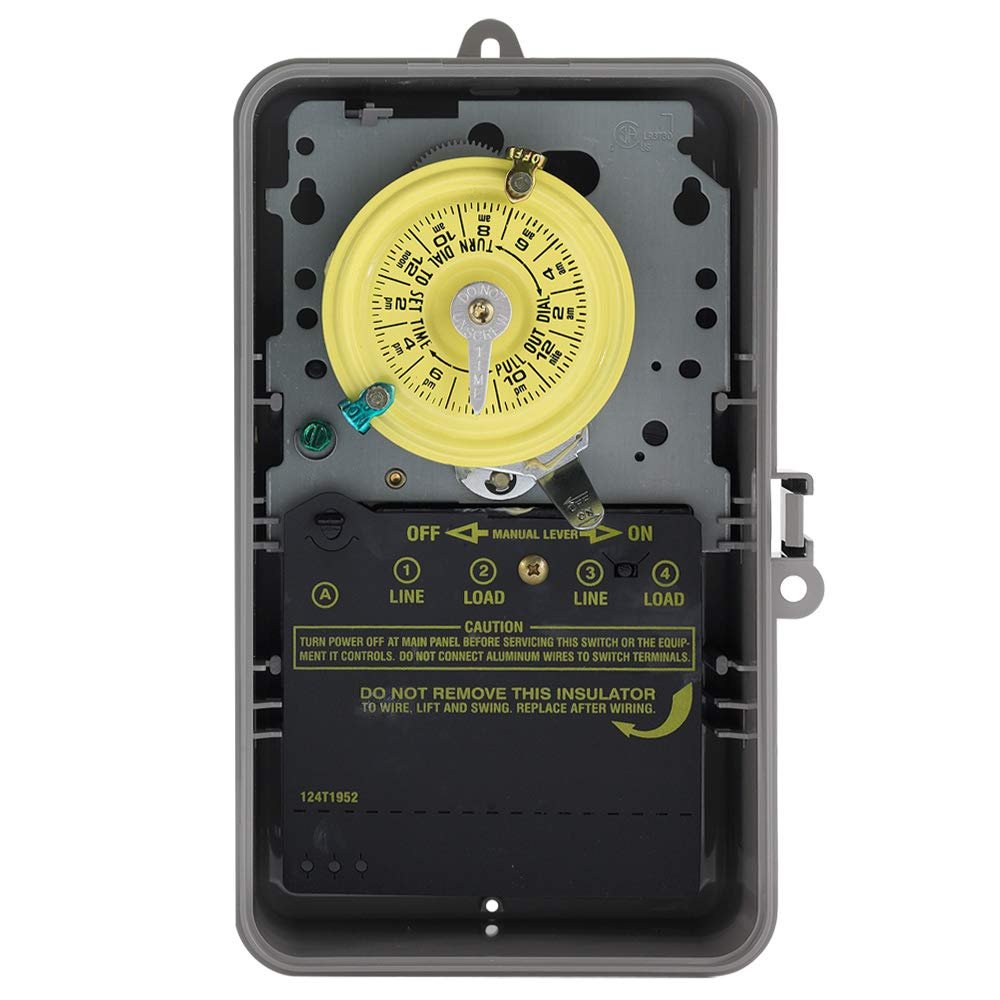 Intermatic T104PCD82 DPST Electromechanical 24-Hour Timer