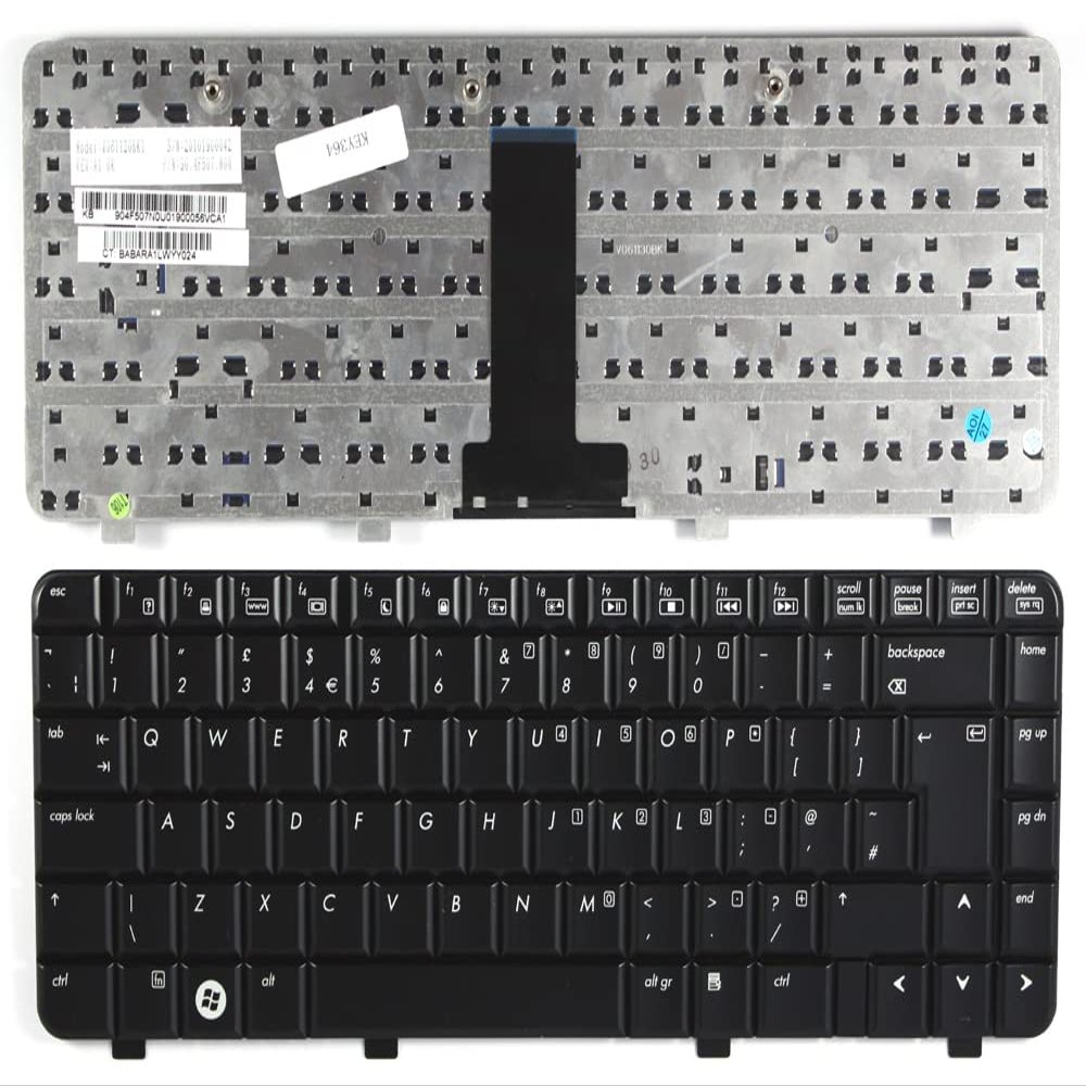 Keyboards4Laptops UK Layout Glossy Black Replacement Laptop Keyboard Compatible with HP Pavilion DV2101AU