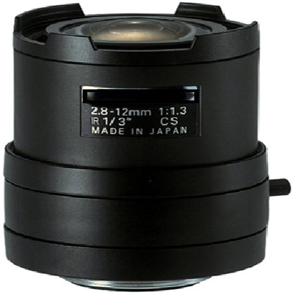 ACTi PLEN-0202 Vari-Focal Lens, f2.8-12mm Focal Length, DC Iris, F1.6 Aperture, Manual Focus, CS Mount Lens