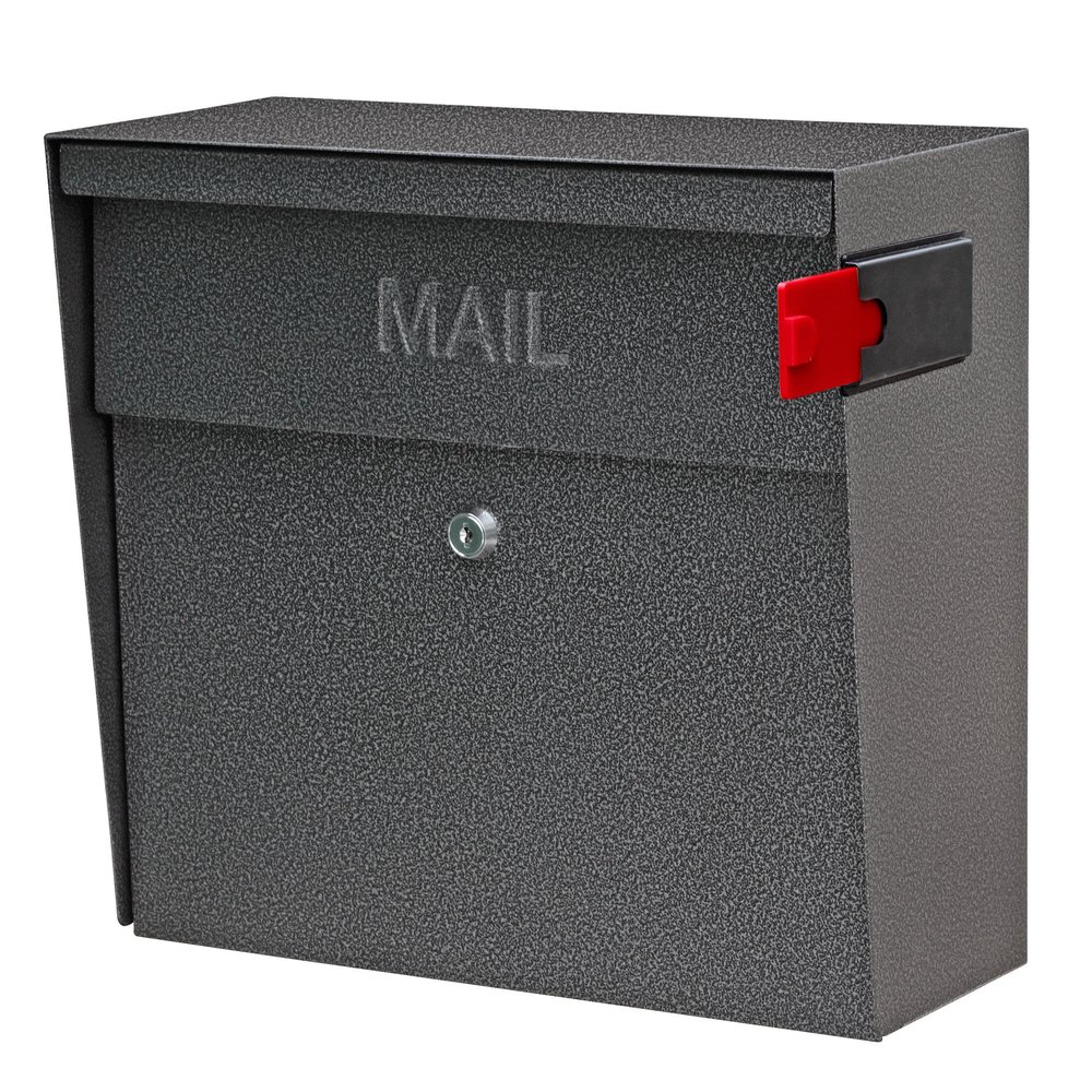 Mail Boss Metro Heavy Duty Locking Wall Mount Mailbox, Galvanized Steel