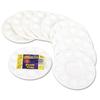 Chenille Kraft 5924 Round Plastic Paint Trays for Classroom, White, 10/Pack view 2