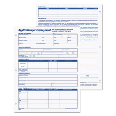 TOP32851 - Tops Employee Application Form