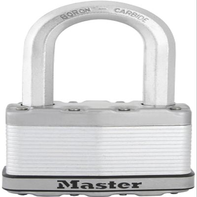Master Lock Padlock, Magnum Laminated Steel Lock, 2-1/2 in. Wide, M15XKADLH, M15XKADLHCCSEN