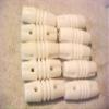 10 White Nylon Dog Bone Antenna Insulators For CB and Ham Radio view 1