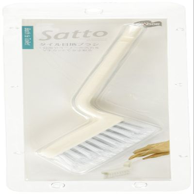 Yamazaki Sangyo 135035 Satto Bath Cleaning Grout Brush, White