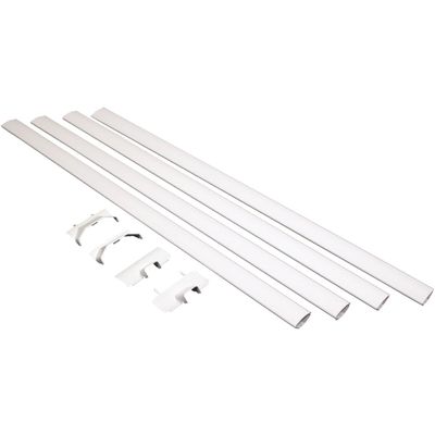 Wiremold Cordmate Cord Cover Kit Corners White Paintable/Stainable 30 " Clamshell