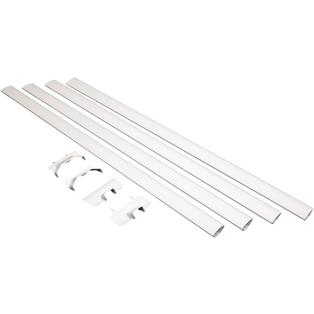 Wiremold Cordmate Cord Cover Kit Corners White Paintable/Stainable 30 " Clamshell