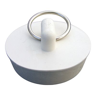 LASCO 02-3209 White Rubber, Hollow Stopper For 1-1/2-Inch Drain Openings