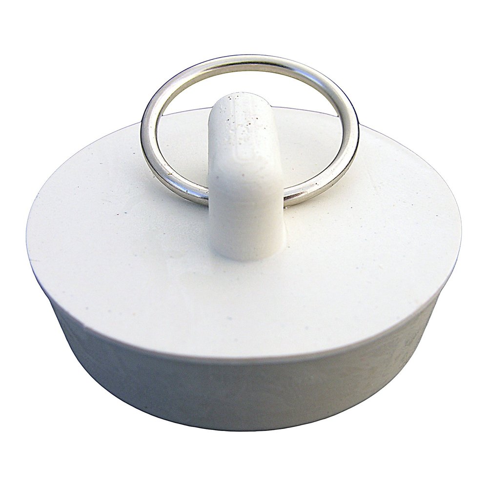 LASCO 02-3209 White Rubber, Hollow Stopper For 1-1/2-Inch Drain Openings