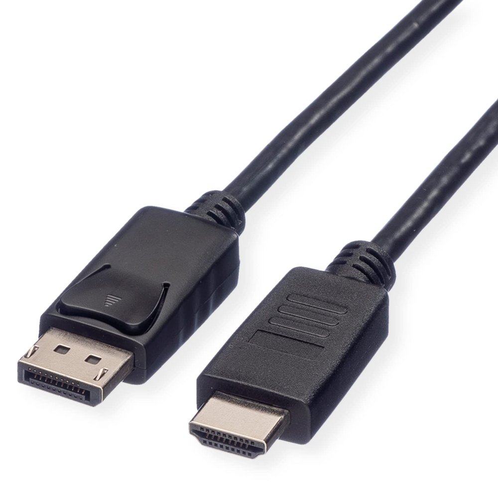 ROLINE DisplayPort DP Cable HDTV, ST/ST, Black, 1.5 m