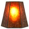 Upgradelights Amber Mica 12 Inch Hex Washer Fitter Lampshade 7x12x8 view 3