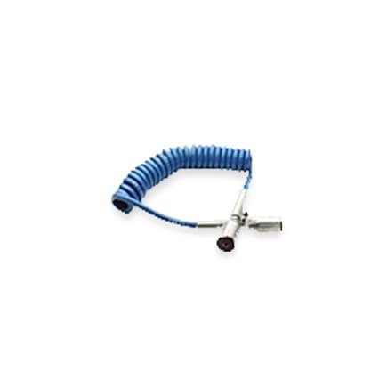 Velvac 590136 Coiled Cable 15' Tailgate Lift Power Cable Assembly, 2 Gauge, Blue Jacketed