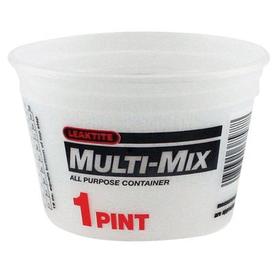 Leaktite 1M3500 Multi-Mix All Purpose Calibrated Container, 1-Pint (Pack of 25)