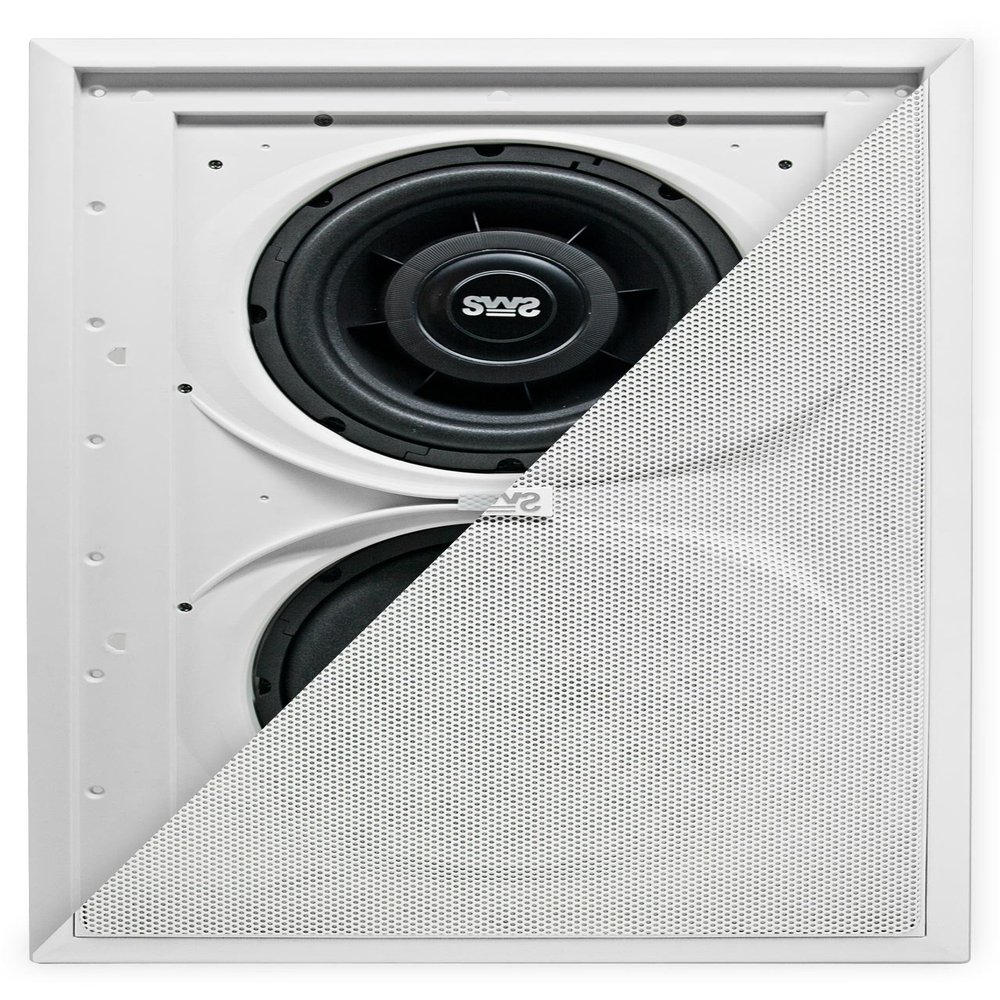 EARTHQUAKE IW-SUB10 Thor Dual 10-Inch Shallow Mount in-Wall Subwoofer with Passive 10-Inch Slap