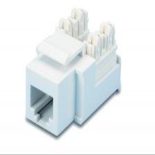 CAT 3 RJ12 Telephone Keystone Jack - White
