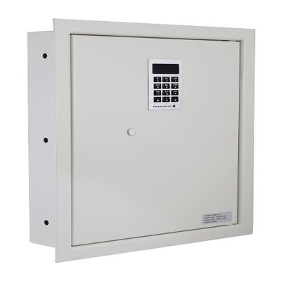 Protex Safe Electronic Keypad Wall Safe (PWS-1814E), Burglary Resistant wall safe, digital electronic locking system, velvet interior, automatic door opening, 2 Removable shelves